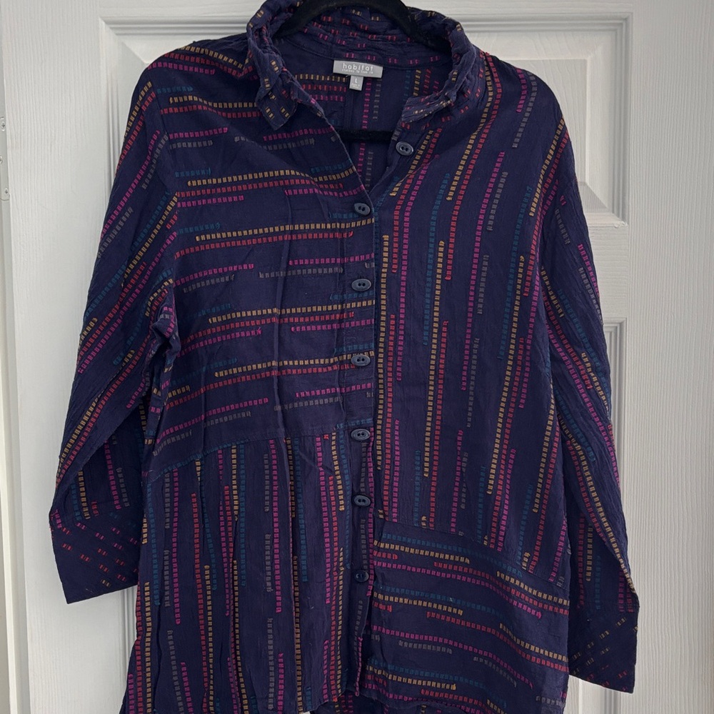 Habitat Colorful Striped Button-Up Shirt